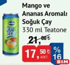 TEATONE MANGO VE ANANAS AROMALI SOĞUK ÇAY 330 ML
